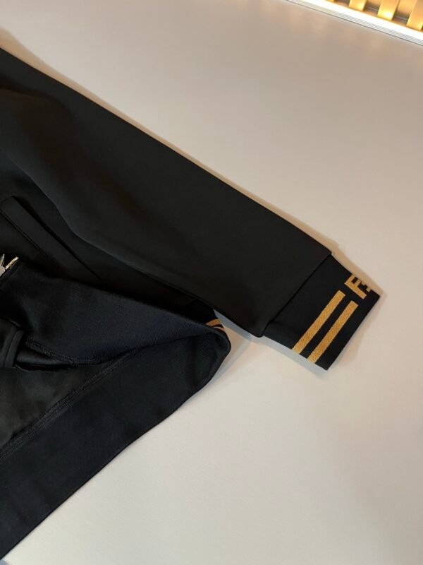 FND Zip-Up Jacket with Eye Motif - Black