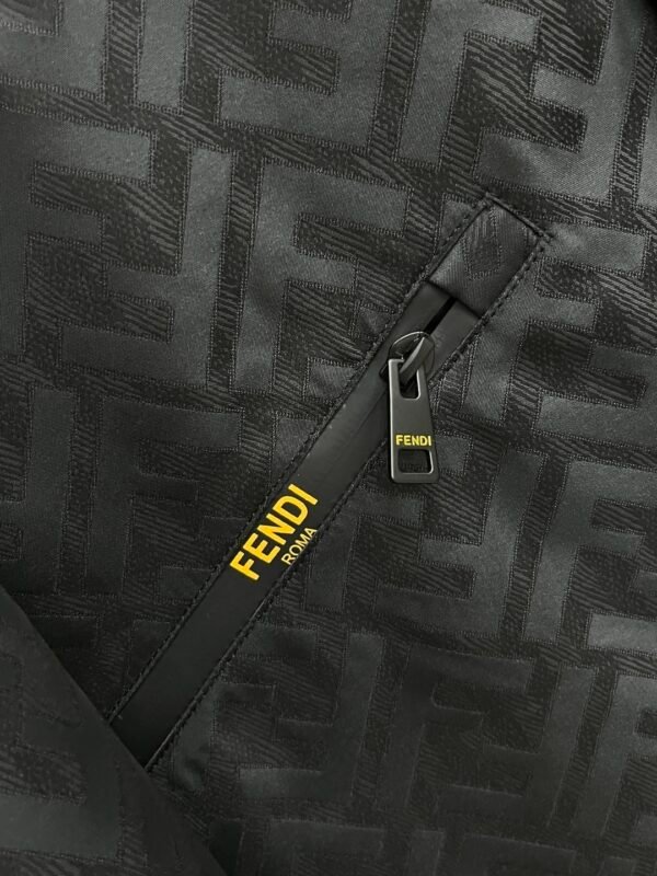 FND All-Over Monogram Button Front Jacket