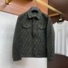 FND All-Over Pattern Button-Front Jacket - Olive Green