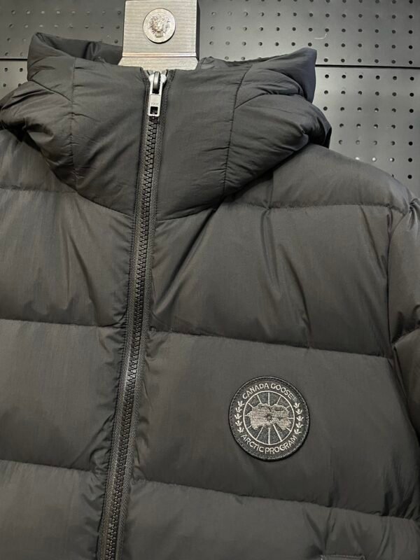 CG Hooded Zip-Up Puffer Jacket - Black