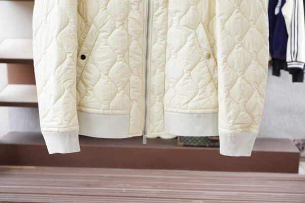 BRBY Quilted Jacket with Ribbed Collar
