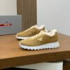 PRDA Low-Top Trainers with Plush Lined Collar - Beige