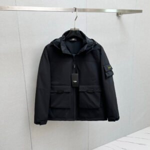FND Hooded Zip-Up Utility Jacket - Black