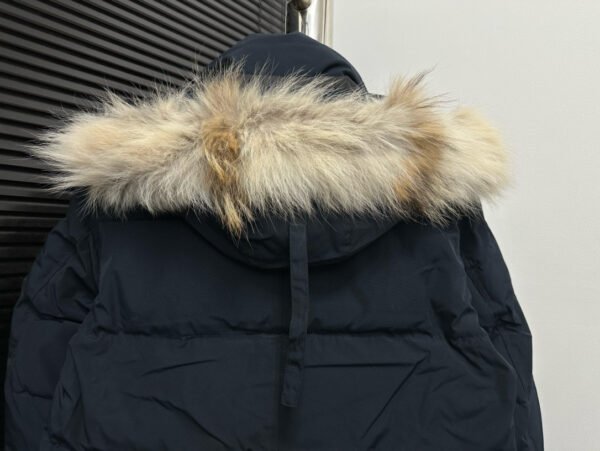 CG Hooded Puffer Jacket with Faux Fur Trim - Navy Blue