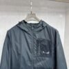 FND Hooded Zip-Up Jacket with Mesh Pocket Detail - Navy Blue