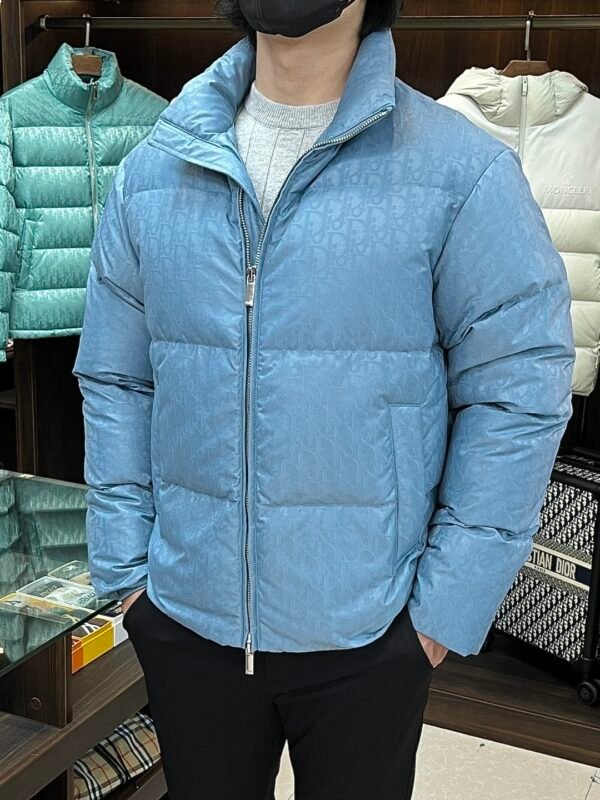 CD Quilted Puffer Jacket- Blue