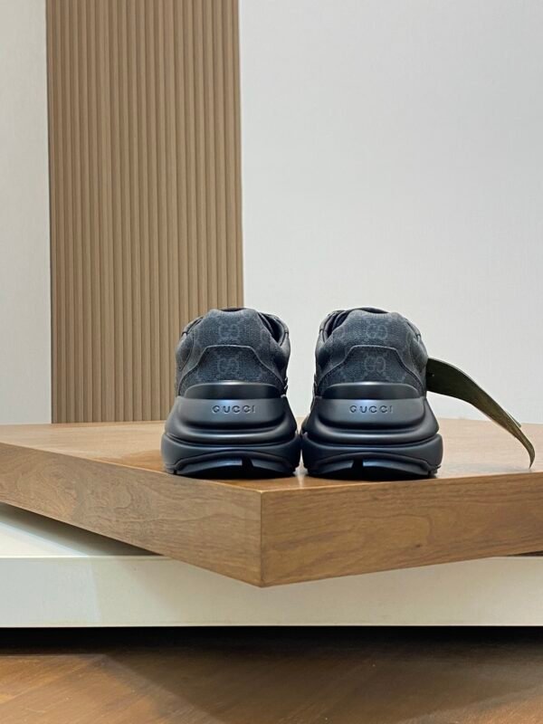 GCCI Trainers with All-Over Monogram Pattern -Black