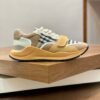 BRBY Trainers with Check Panel and Strap - Camel