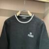 FND Embroidered Logo Crew Neck Jumper - Black