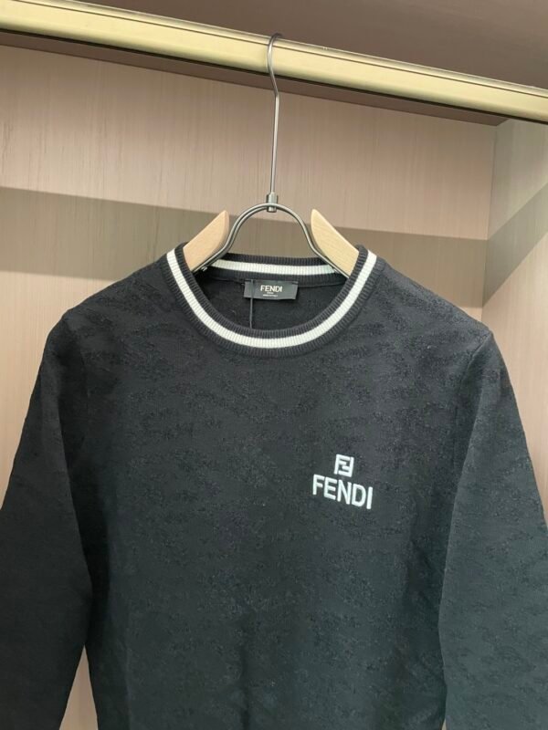 FND Embroidered Logo Crew Neck Jumper - Black