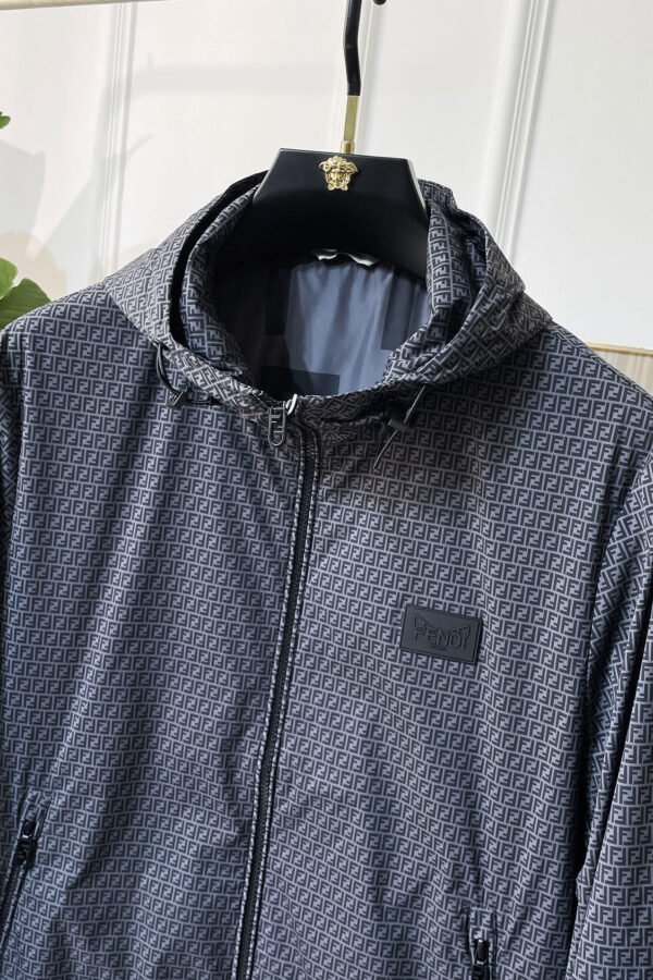 FND All-Over Monogram Hooded Jacket