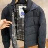 BRBY Hooded Puffer Jacket with Check Lining - Black