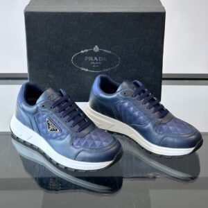 PRDA Trainers with Navy Geometric Panel Details