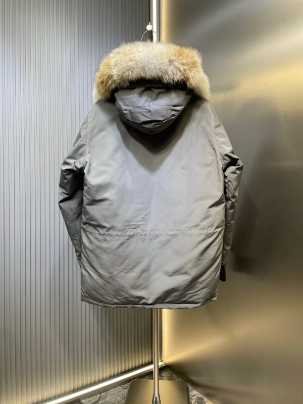 CG Utility Parka Coat with Fur-Trim Hood - Grey