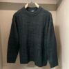 FND Textured Jacquard Crew Neck Knit Jumper - Black