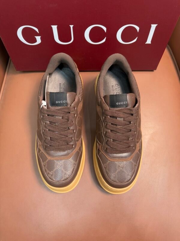 9e172436 GCCI Low-Top Monogram Trainers - Dark Brown