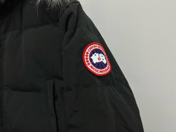 CG Hooded Puffer Jacket with Faux Fur Trim - Black