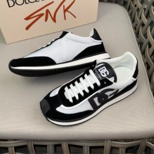 DG Low-Top Trainers with Black & White Contrast Panels