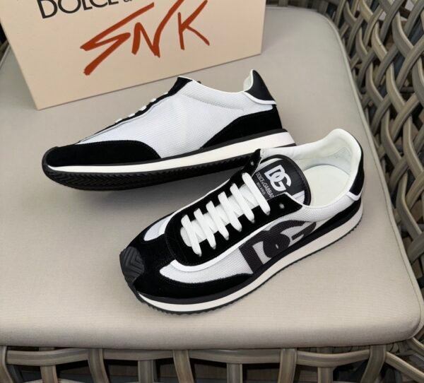 DG Low-Top Trainers with Black & White Contrast Panels