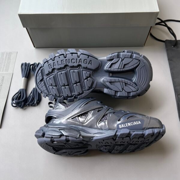 BLNCG Chunky Low-Top Trainers in Dark Grey with Layered Panels