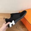 HRMS Mesh & Suede Overlays Low-Top Trainers - Black