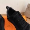 HRMS Mesh & Suede Overlays Low-Top Trainers - Black