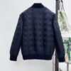CD Quilted Jacket with Zip Pockets - Navy Blue