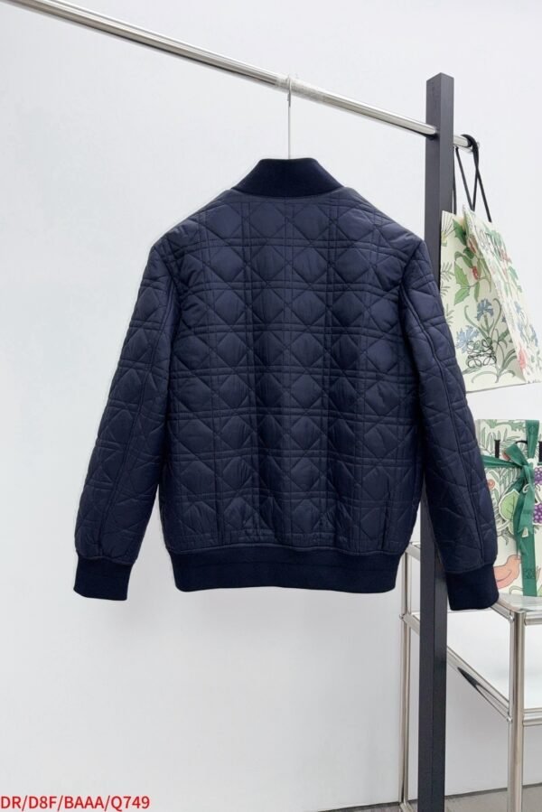 CD Quilted Jacket with Zip Pockets - Navy Blue