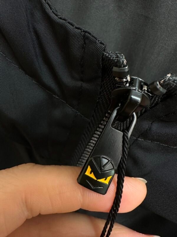 FND All-Over Eye Motif Hooded Jacket - Black