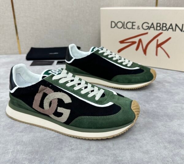 a13f3f67 DG Low-Top Trainers with Green & Black Contrast Panels