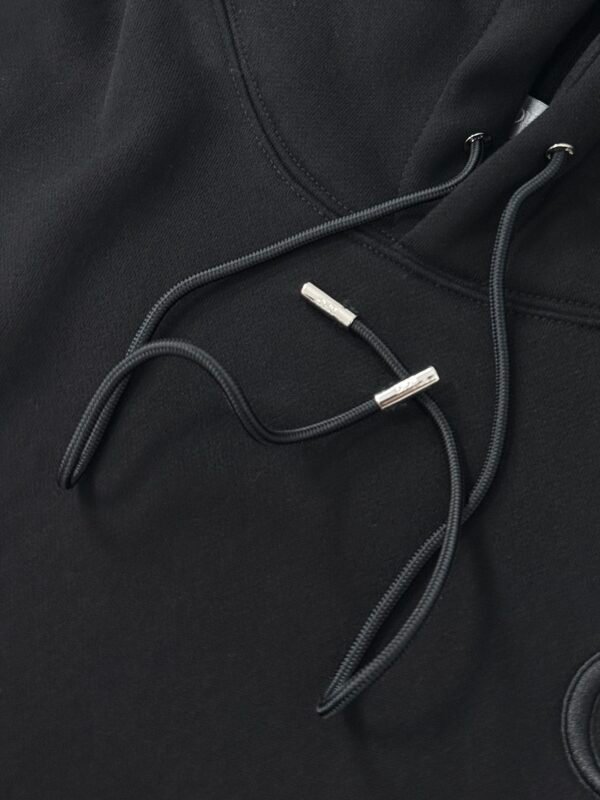 CD Embroidered Logo Pullover Hoodie - Black