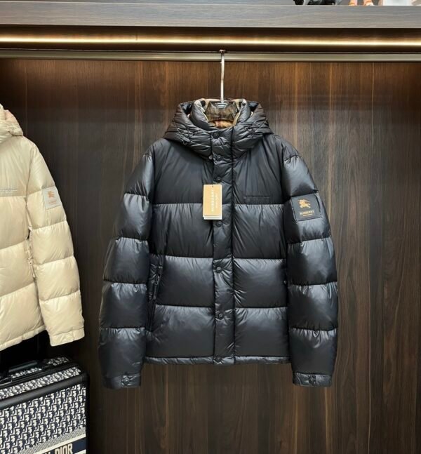 BRBY Hooded Puffer Jacket - Black