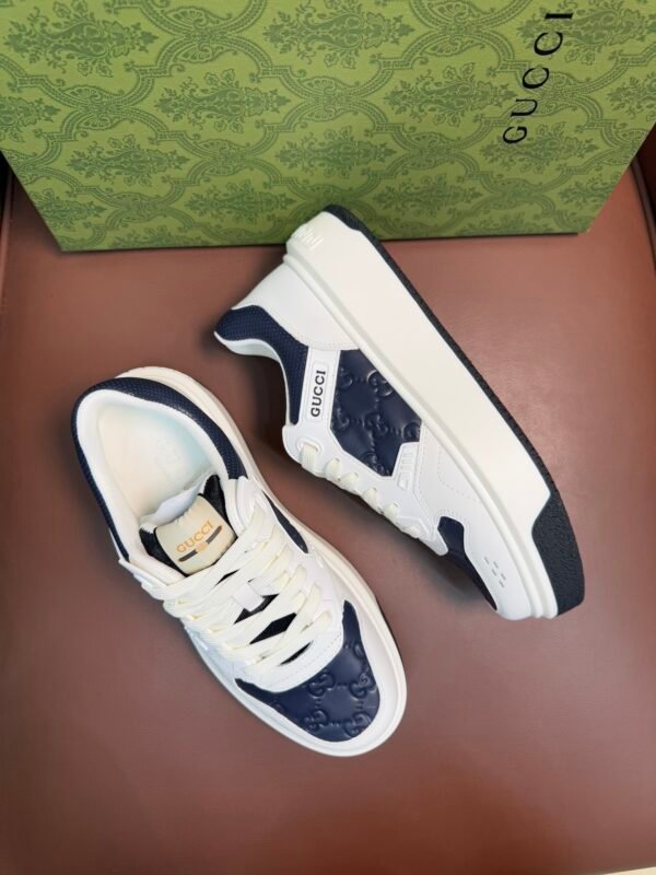 GCCI Trainers with Navy Embossed Monogram