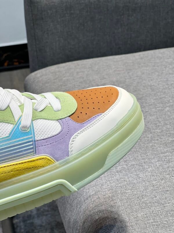 CLB Trainers with Multicolour Panel Details and Studded Heel