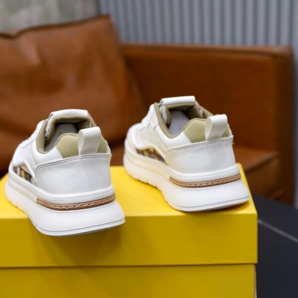 FND Low-Top Chunky Trainers with Patterned Side Detail - White