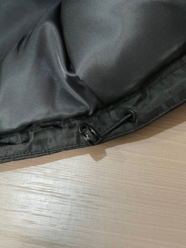 FND All-Over Monogram Hooded Zip-Up Jacket - Black