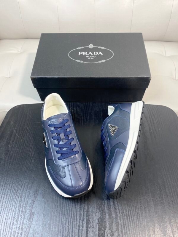 a66b0360 PRDA Low-Top Trainers with Contrast Panels - Navy Blue