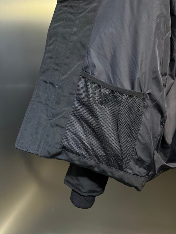 CG Puffer Jacket with Ribbed Collar - Black