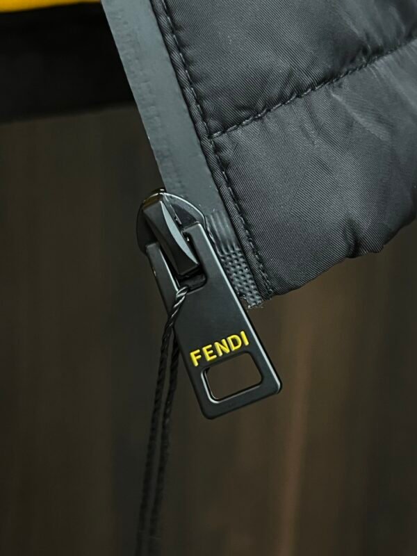 FND All-Over Monogram Hooded Zip-Up Jacket - Black