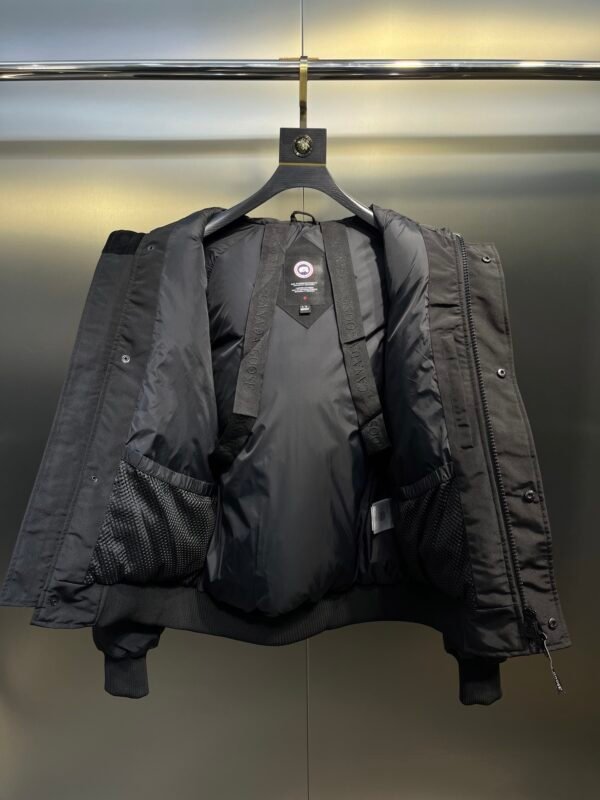 CG Fur-Trim Hooded Jacket with Utility Pockets - Black