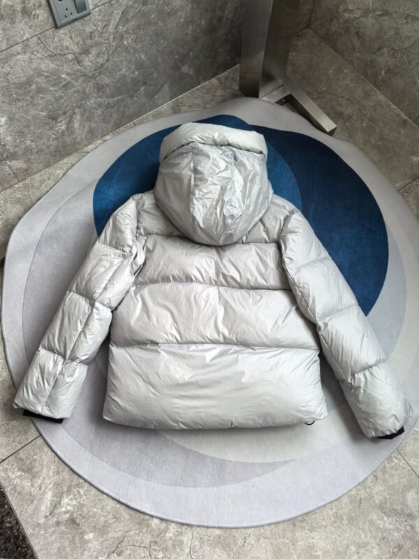 CG Hooded Zip-Up Puffer Jacket - Silver Grey