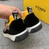 FND Low-Top Trainers with Logo Pattern - Black/Brown