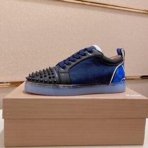 CLB Low-Top Trainers with Studded Toe Detail - Navy Blue/Black