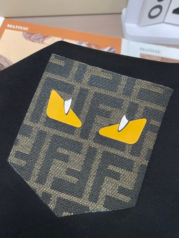 a897d845 FND Crew Neck Jumper with Graphic Eye Detail - Black