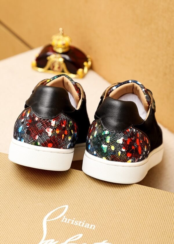 a8ecb057 CLB Trainers with Multicolour Patterned Side Trim - Black