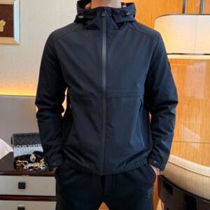 a934814e BRBY Hooded Zip-Up Jacket - Black