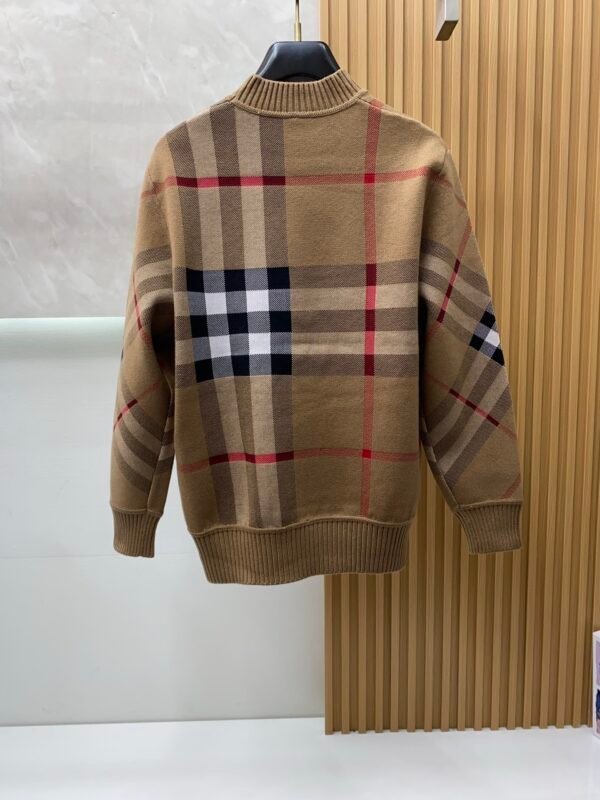 BRBY Check Knit Crew Neck Jumper - Beige