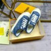 a99548fb FND Low-Top Trainers with Subtle All-Over Logo Textured - Blue