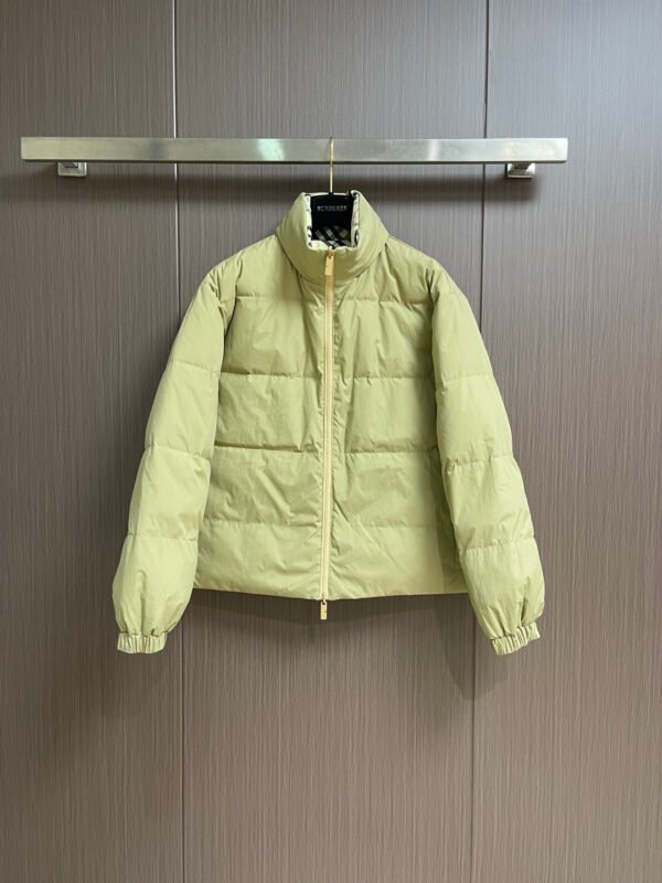 aa0e7d96 BRBY Puffer Jacket with Zip Front - Light Sage Green