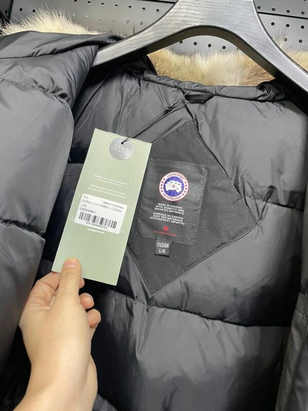 CG Utility Parka Coat with Fur-Trim Hood - Black